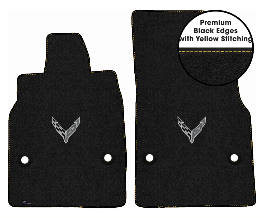 Lloyd Ultimat Front Row Carpet Floor Mat for 2020-2023 Corvette (#L2135) Ebony - Picture 56 of 286