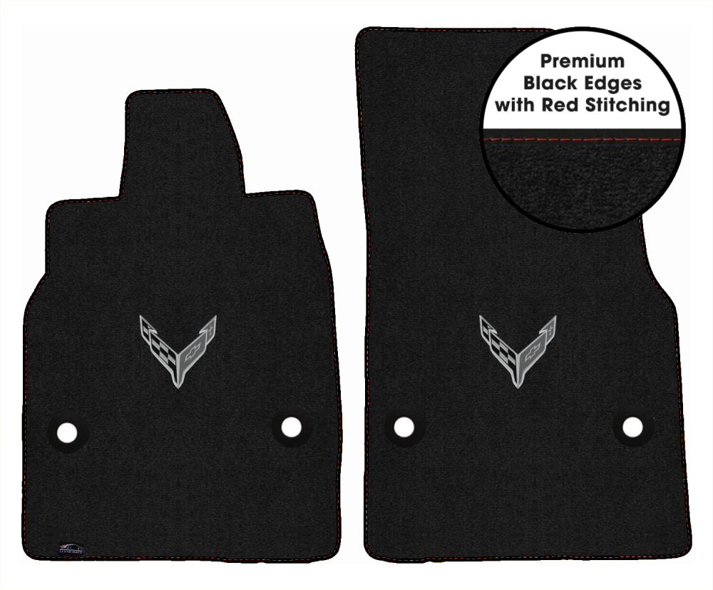 Lloyd Ultimat Front Row Carpet Floor Mat for 2020-2023 Corvette (#L2135) Ebony - Picture 34 of 286