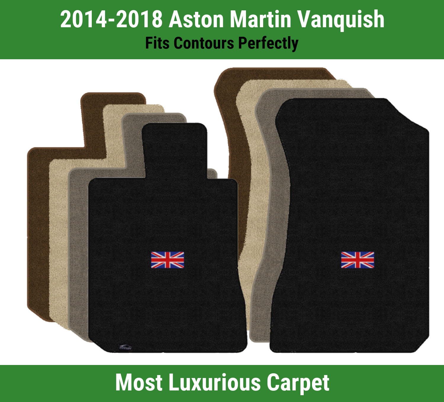 LLOYD LUXE FRONT Carpet Mats for '1418 Aston Martin Vanquish w/British